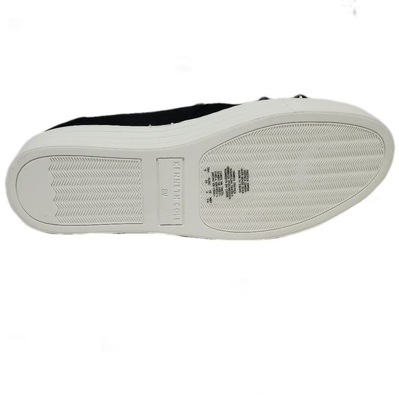 Kenneth Cole Black Cheer Floral Platform Slip Ons - Picture 6 of 7